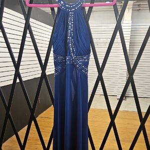 NVGTN Royal Blue Backless Dress
